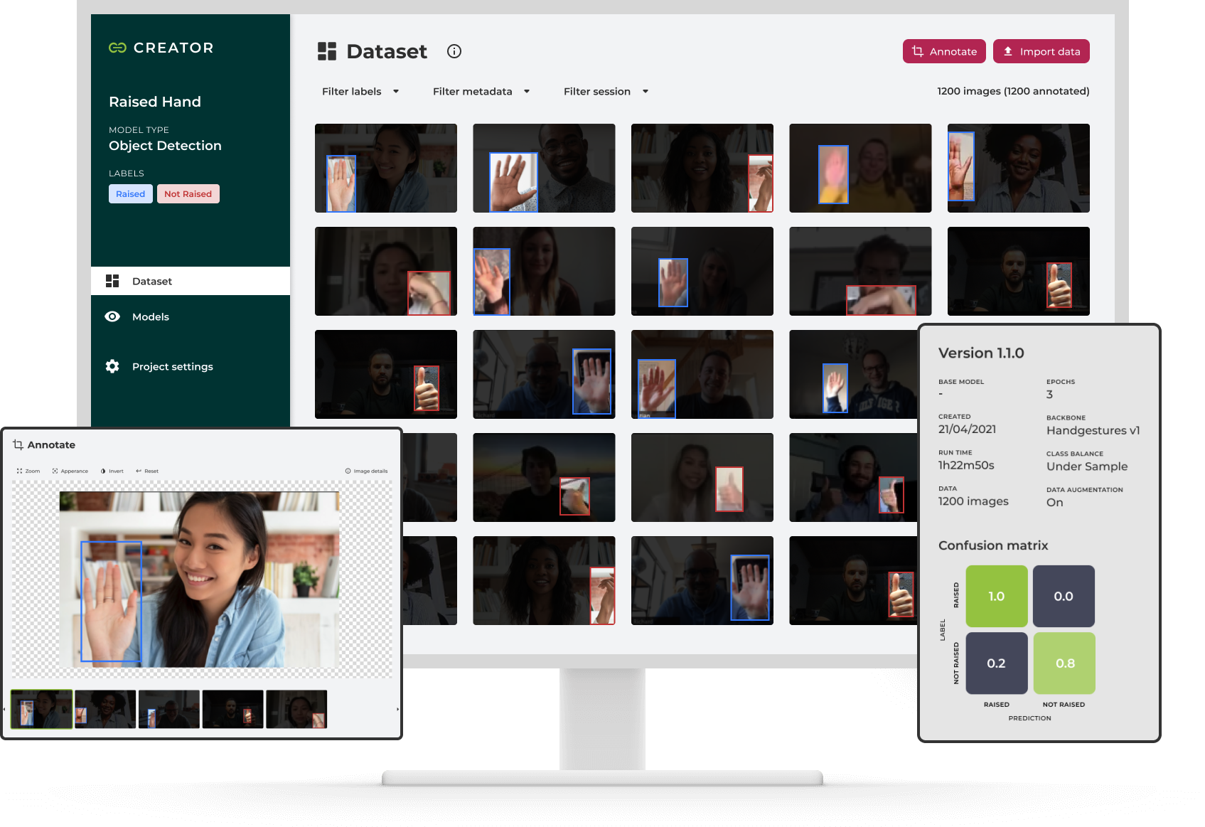 Gestoos creator - webapp screenshot